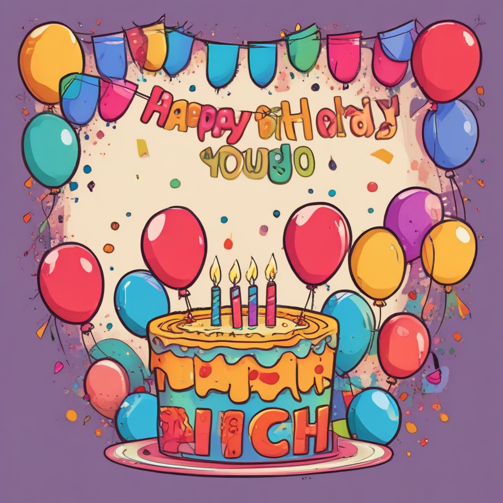 Create a happy birthday image for happy birthday images for my friend logesh son , in Animated style, as an animated GIF Happy Birthday Images Generator